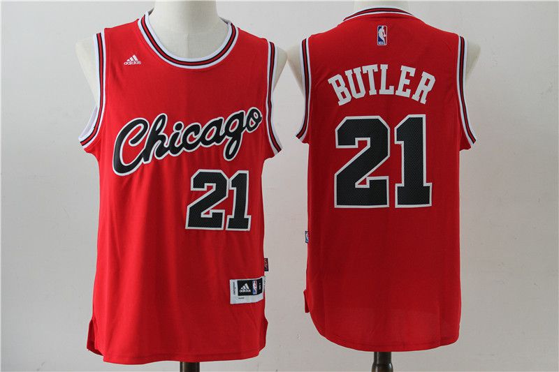 Men Chicago Bulls #21 Butler Red Adidas NBA Jersey1->chicago bulls->NBA Jersey